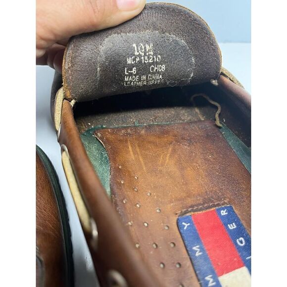 Tommy Hilfiger Vintage Brown Slip-On Tassel Casual Moc Loafers shoes Men's 10M - Picture 3 of 12